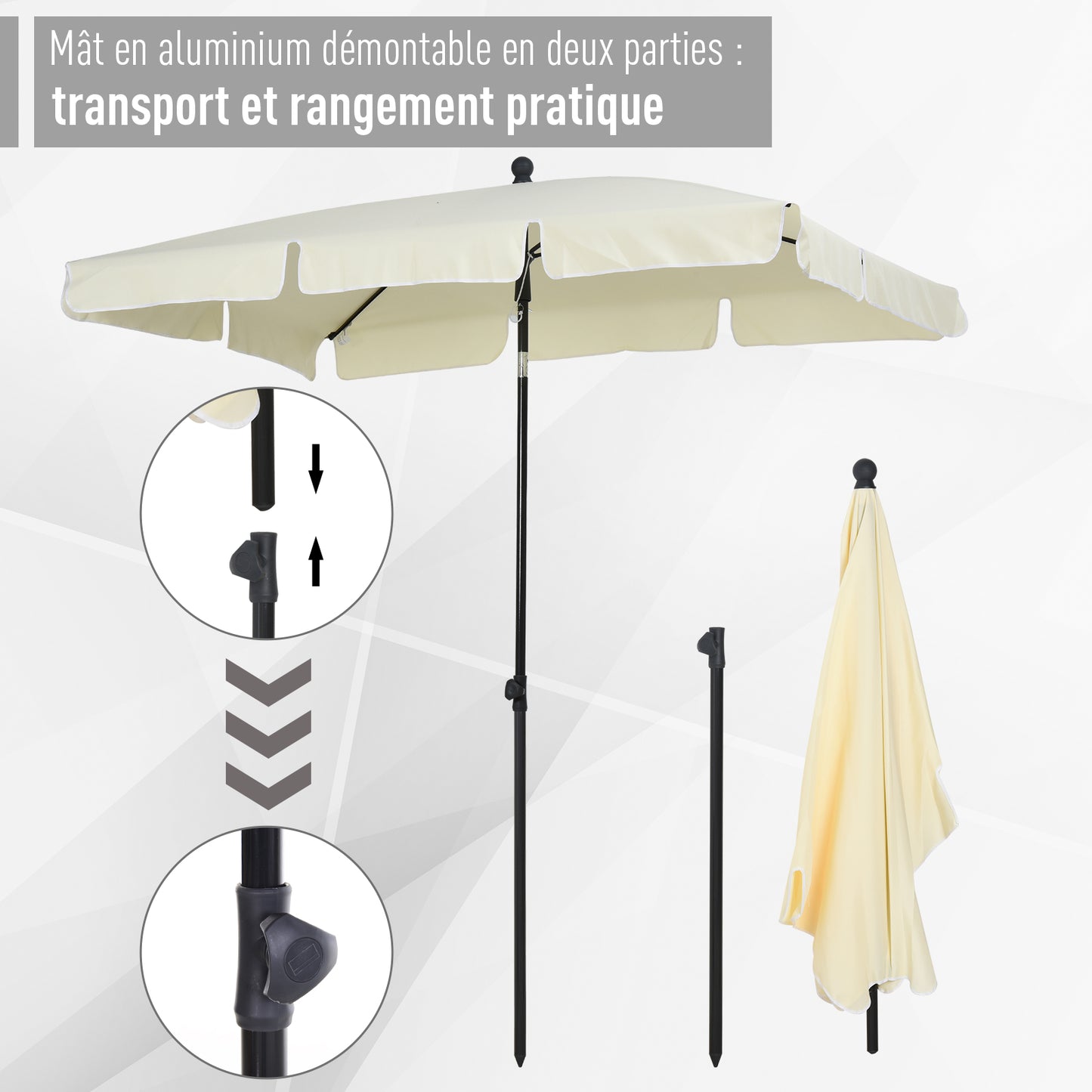 Parasol Rectangulaire Inclinable – Protection & Élégance Extérieure