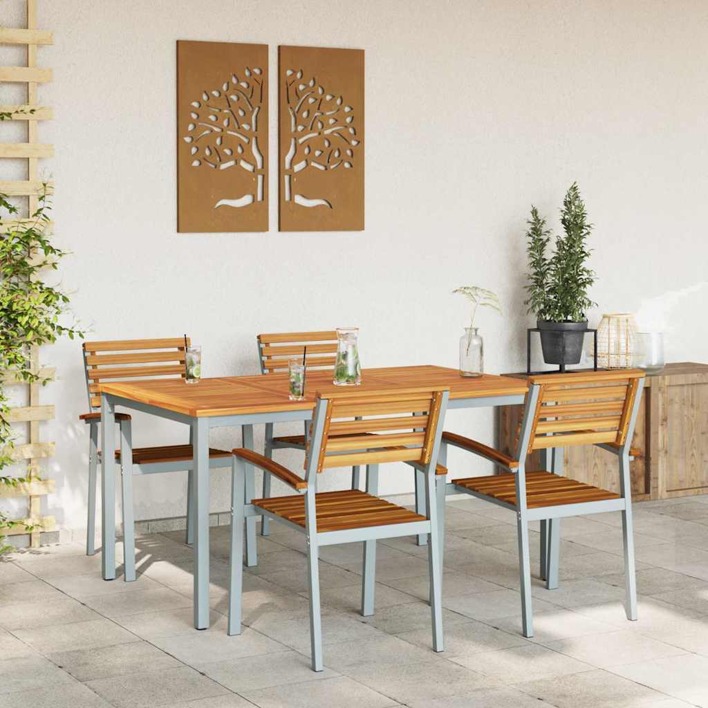 Ensemble Repas de Jardin 6 Places – Bois d’Acacia & Design Moderne