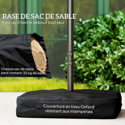 Parasol Double 4,6 m avec Manivelle – Ombre XXL & Confort