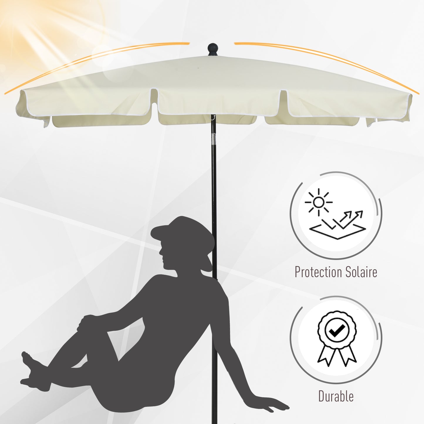 Parasol Rectangulaire Inclinable – Protection & Élégance Extérieure