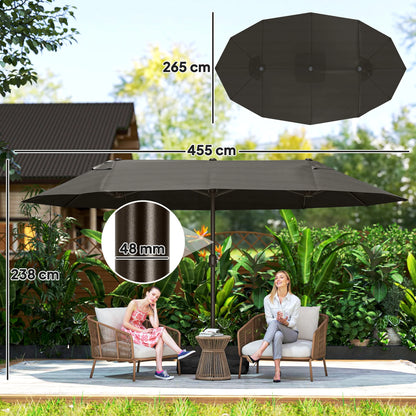 Parasol Double 4,6 m avec Manivelle – Ombre XXL & Confort