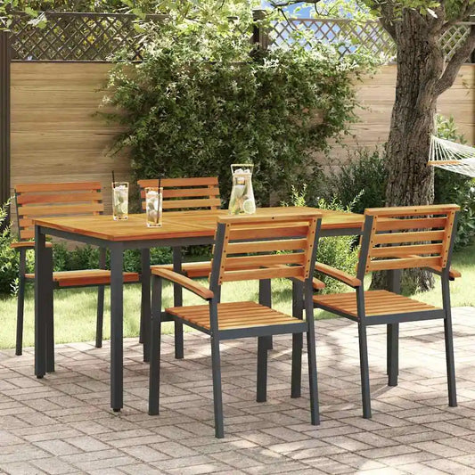 Ensemble Repas de Jardin 6 Places – Bois d’Acacia & Design Moderne