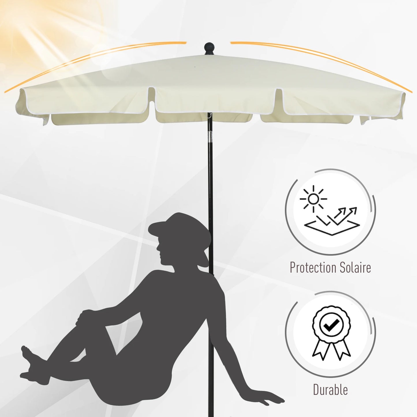 Parasol Rectangulaire Inclinable – Protection & Élégance Extérieure
