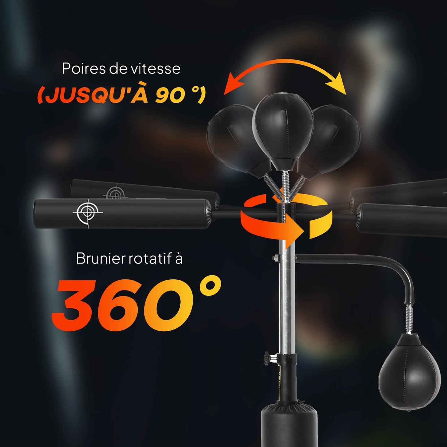 Sac de Frappe 4-en-1 sur Pied – Entraînement Complet & Puissance