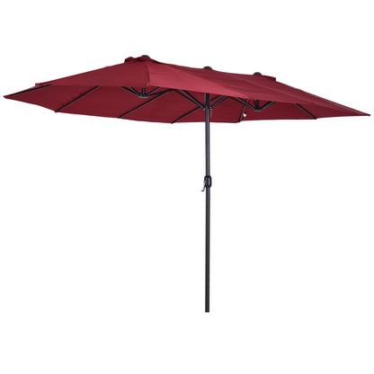 Parasol Double 4,6 m Bordeaux – Ombre XXL & Élégance