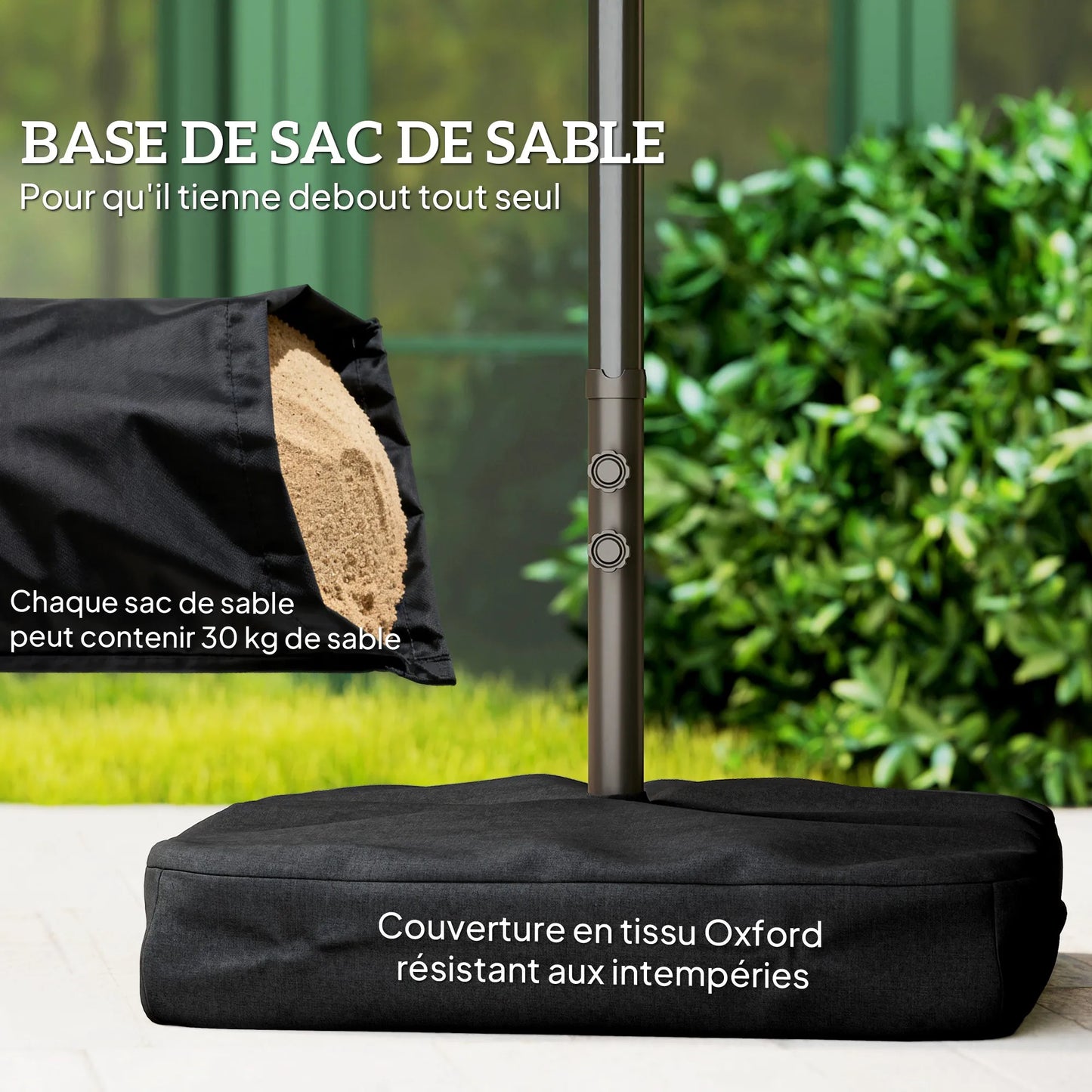 Parasol Double 4,6 m avec Manivelle – Ombre XXL & Confort